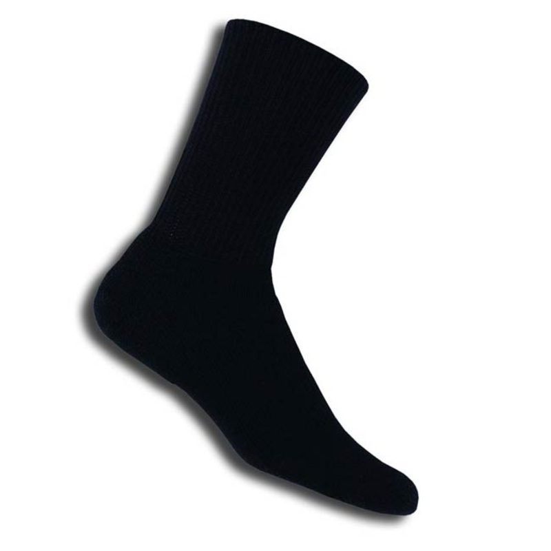 Thorlo Crew Walking Socks|White|BLK|M|L