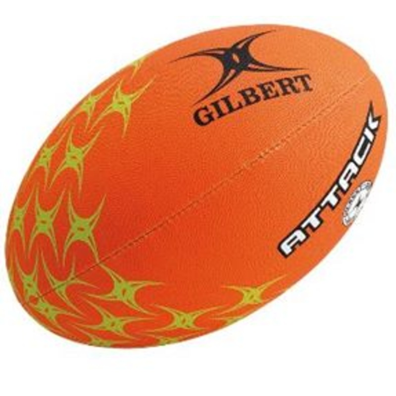 GILBERT ATTACK SIZE 5 ORANGE RUGBY BALL