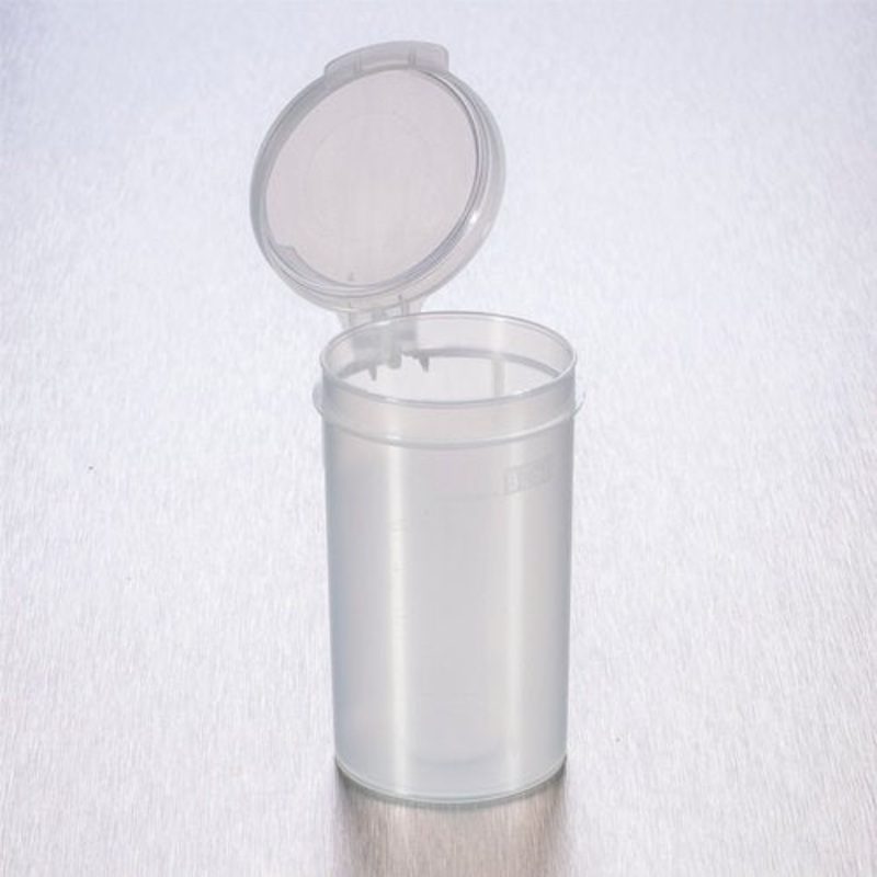 Container, Hinged Cap, PP, Natural, Asceptically Produced, 90ml, FL100-01 (Pack 350)