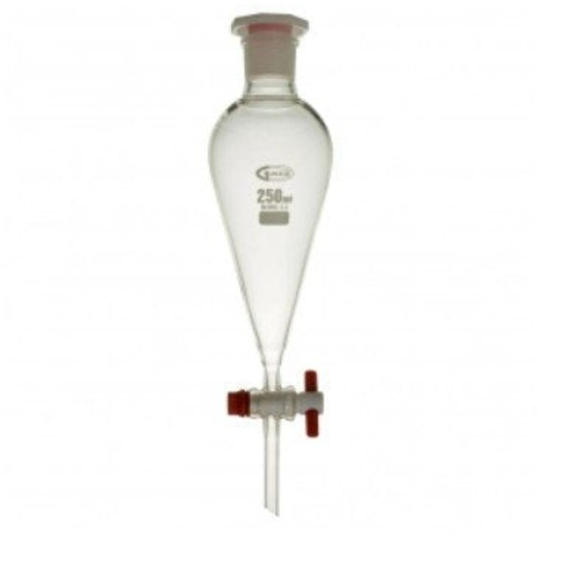Funnel, Separating, Conical, PTFE Stopcock, 500ml (Each)