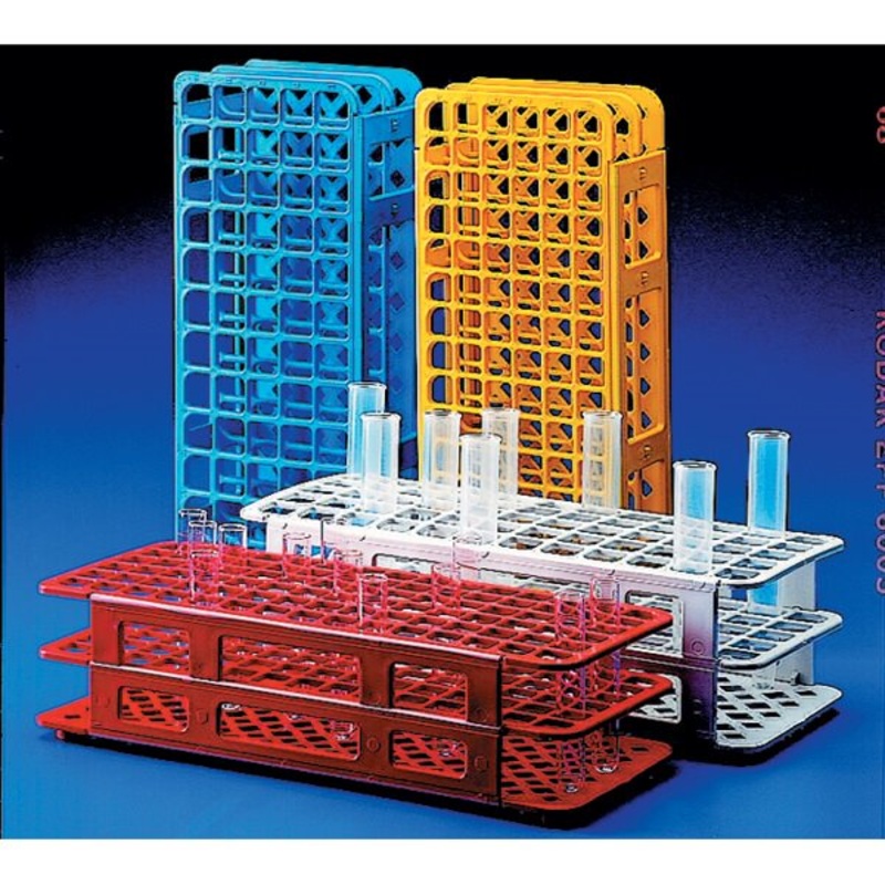 Test Tube Rack, Poly Prop, 13mm Dia Hole, 90 holes (6×15), White (Pack 20)
