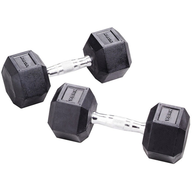 York Hexagonal Dumbbell 5 kg|BLK|5