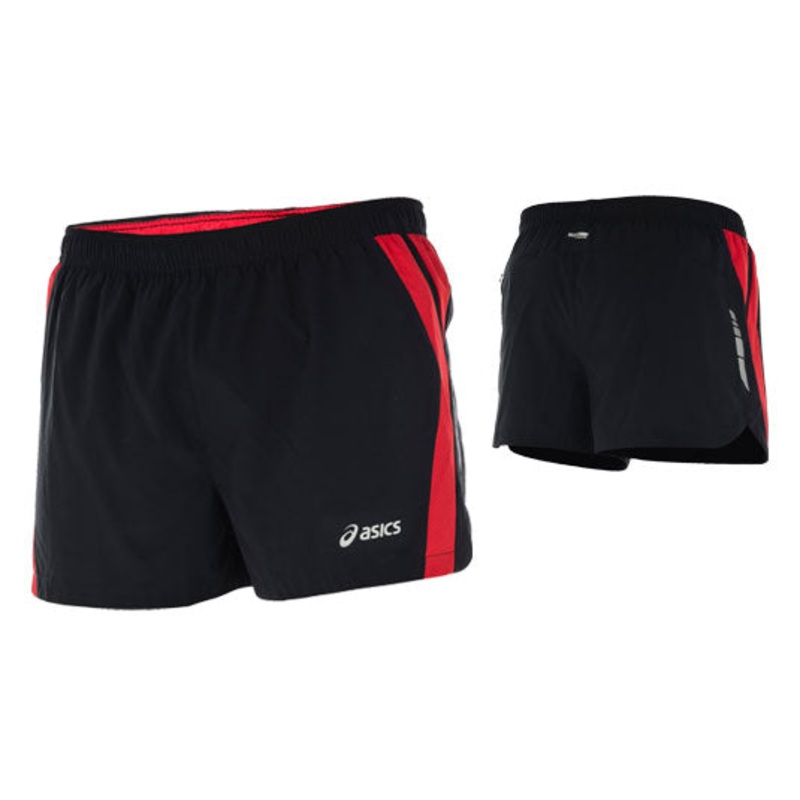 ASICS MENS SPEED-RACE SHORT BLACK/  RED