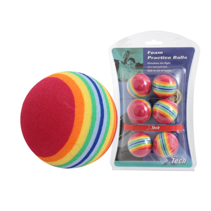 XTECH GOLF FOAM PRACTISE BALLS SET OF 6