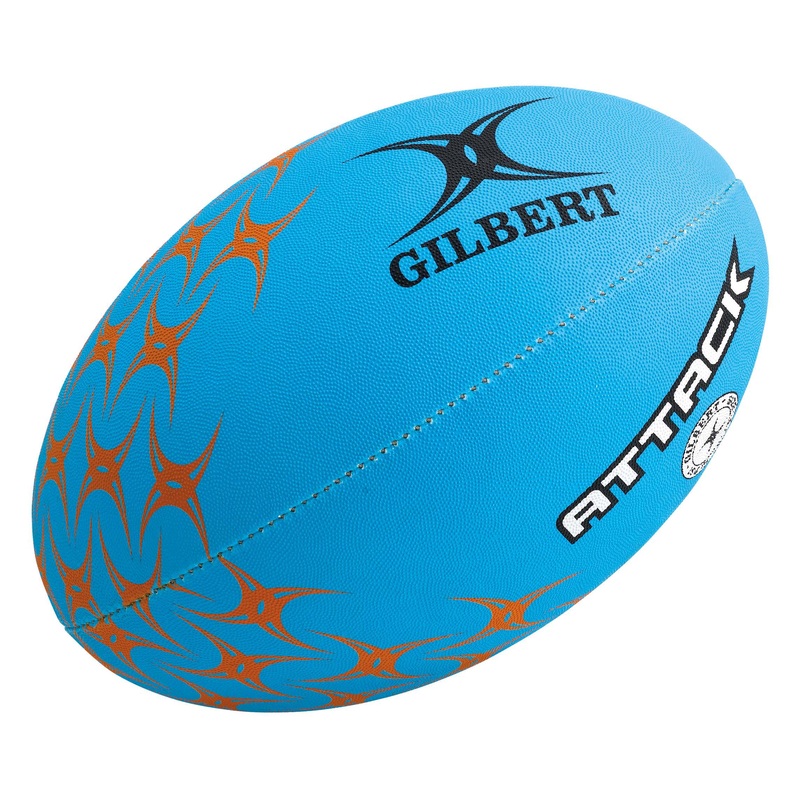 GILBERT ATTACK BLUE SIZE 5 RUGBY BALL