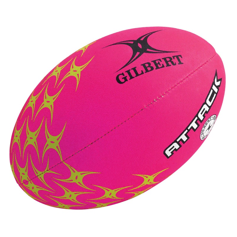 GILBERT ATTACK PINK RUGBY BALL SIZE 5