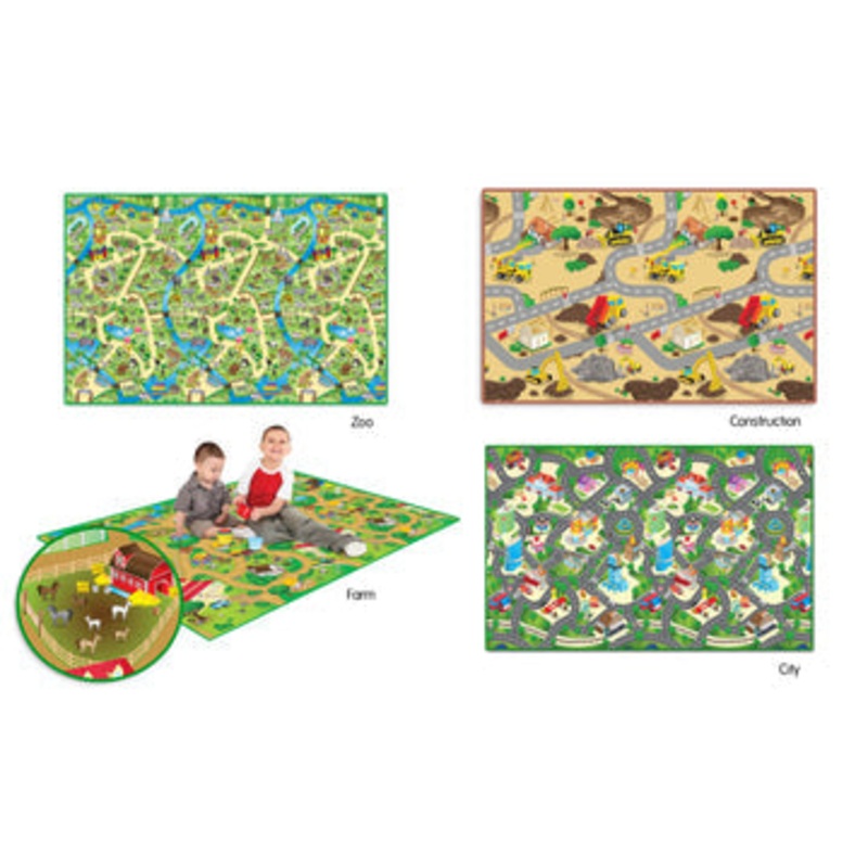 Play Mats – City, Zoo, Farm, Construction (set of 4)