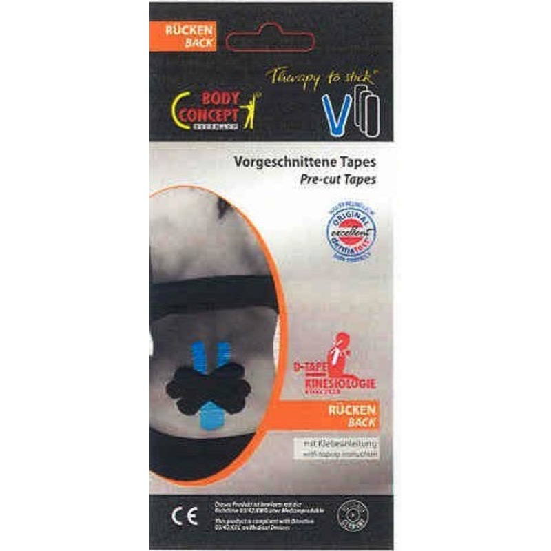 PRE CUT KINEISIO D TAPE SET FOR BACKS
