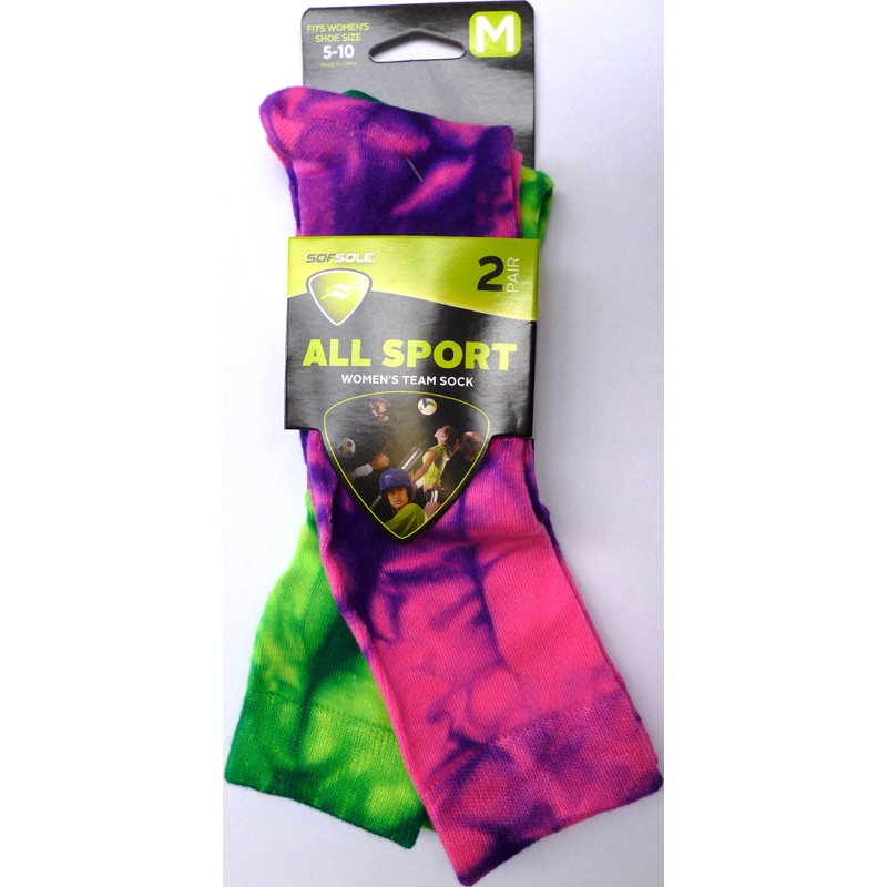 PRINTED KNEEHIGH TIE DYE SOCKS 2 PACK