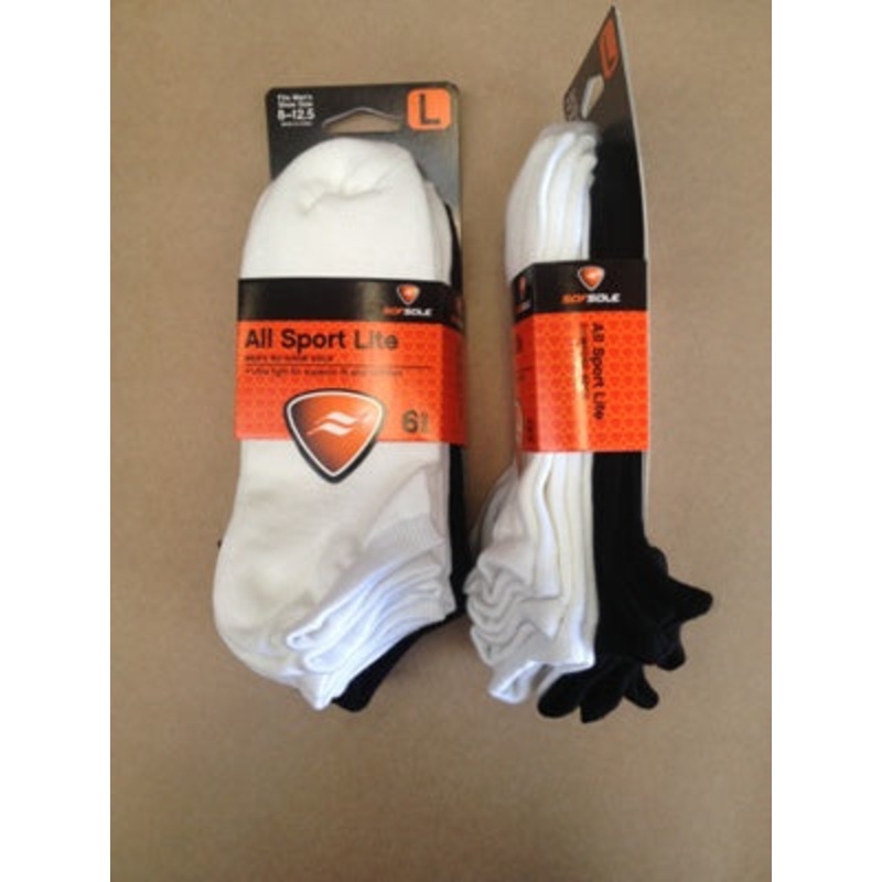 SOF SOLE ALL SPORT LITE SOCK 6 PAIR PACK