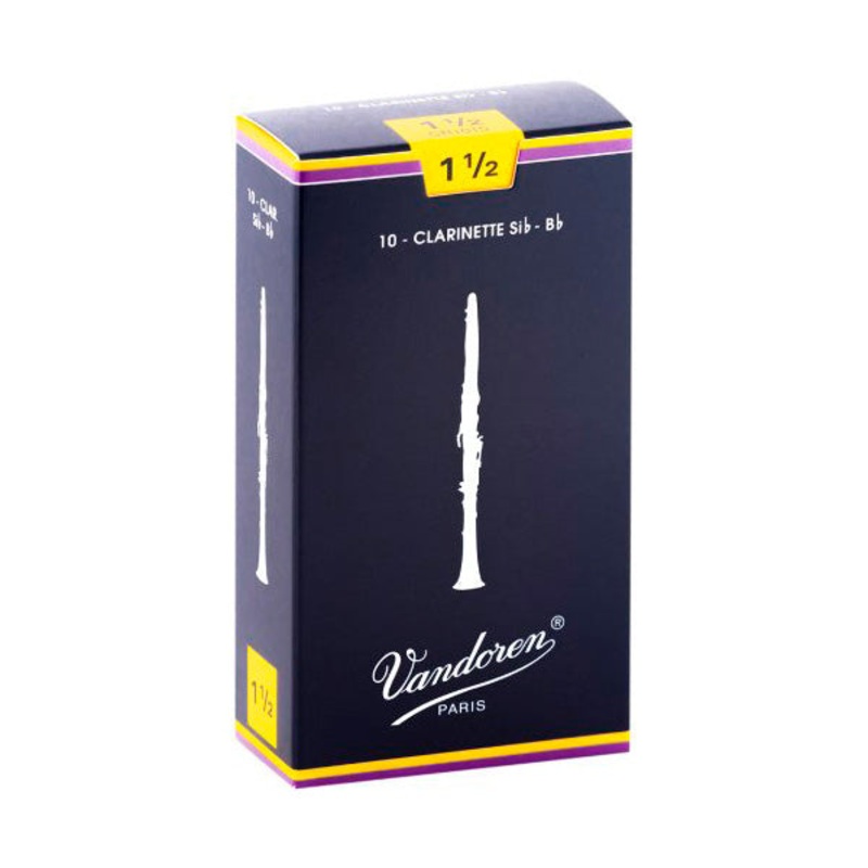 Vandoren ‘Blue Box’ Bb clarinet reeds – 1.5 (box of 10)