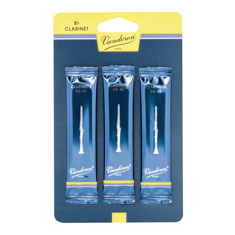 Vandoren ‘Blue Box’ Bb clarinet reeds – 2.5 (card with 3)