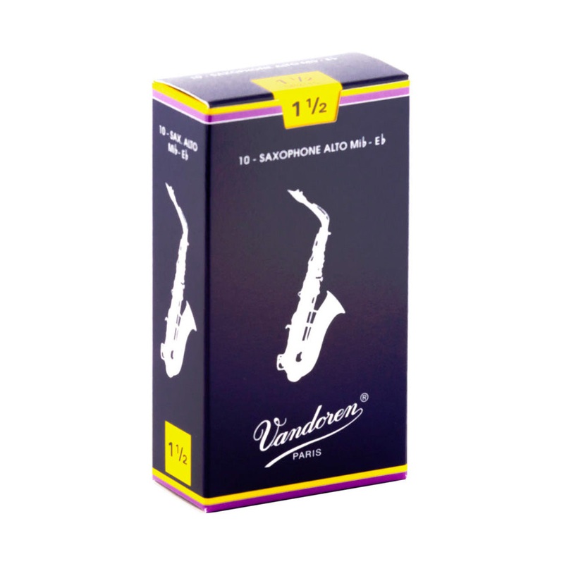 Vandoren ‘Blue Box’ Eb alto saxophone reeds – 1.5 (box of 10)