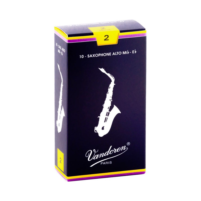 Vandoren ‘Blue Box’ Eb alto saxophone reeds – 2 (box of 10)
