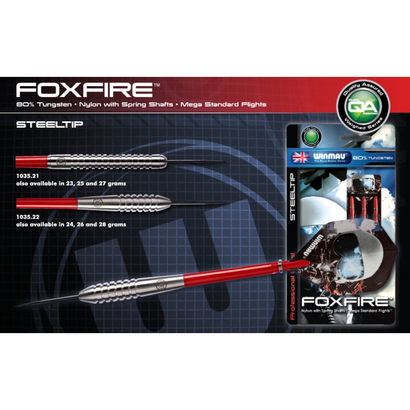 WINMAU FOXFIRE 80% TUNGSTEN DART 27G