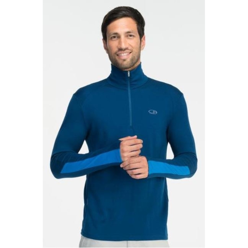 ICEBREAKER MENS APEX HALF ZIP LARGO