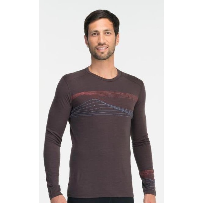 ICEBREAKER MENS OASIS CREWE SURGE WALNUT