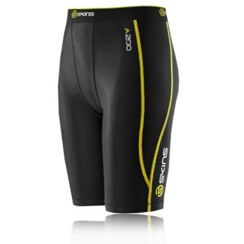 SKINS YOUTH A200 HALF TIGHTS BLACK/ YELL