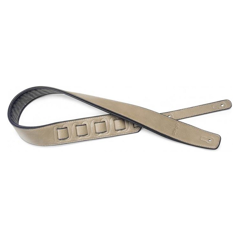 Stagg leather guitar strap – Beige