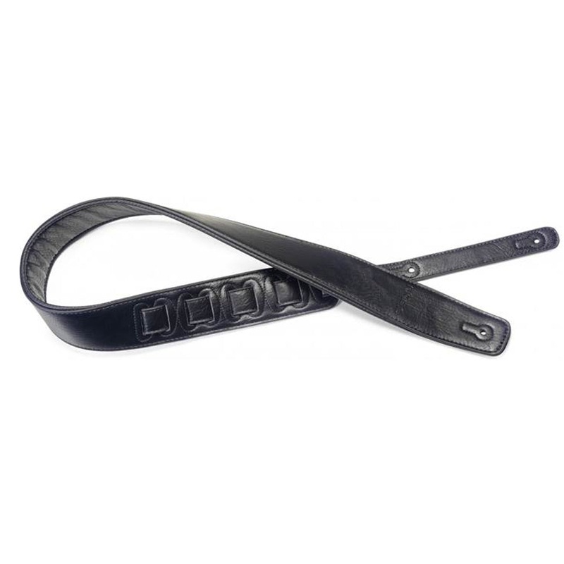 Stagg leather guitar strap – Black
