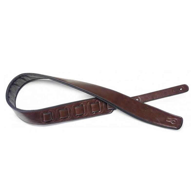 Stagg leather guitar strap – Brown