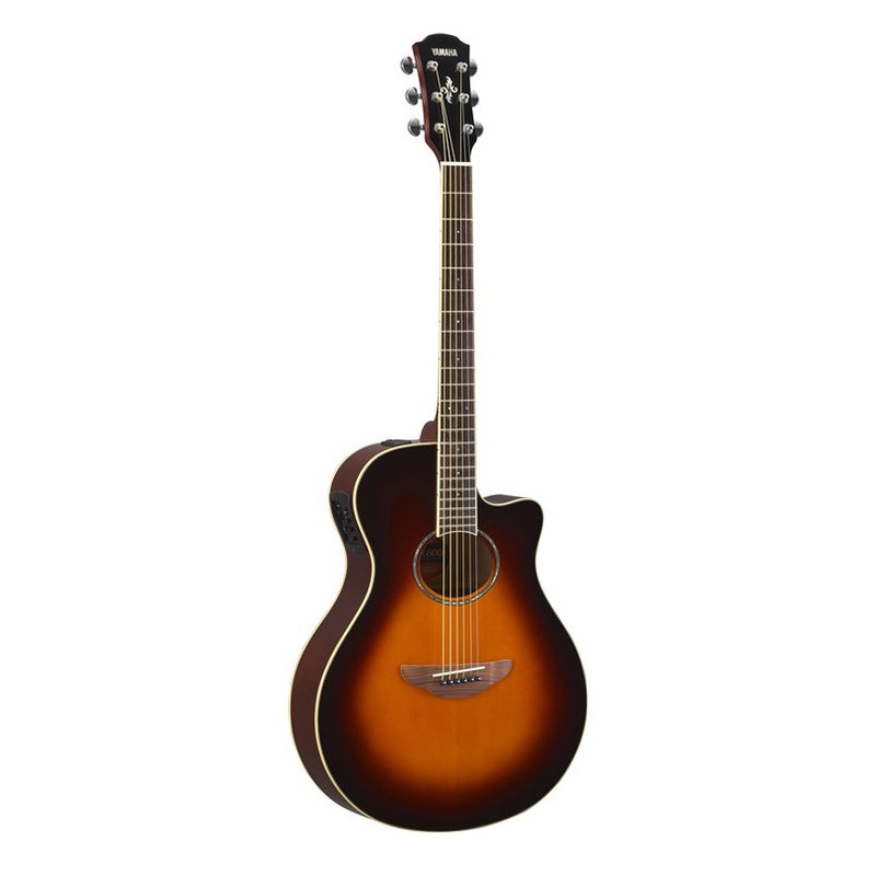 Yamaha APX600 4/4 cutaway electro-acoustic guitar in gloss – Old violin sunburst