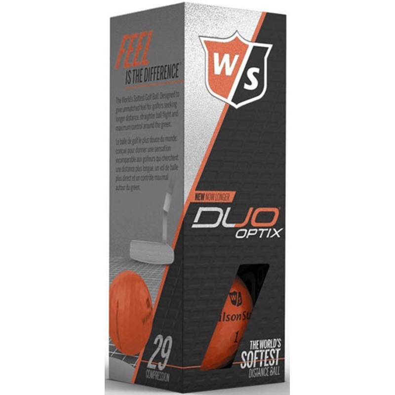 Wilson Duo Soft Golf 3 Ball Sleeve Orang