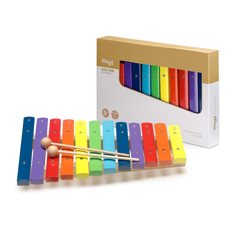 Stagg xylophone with colour-coded keys – 1.5 octaves