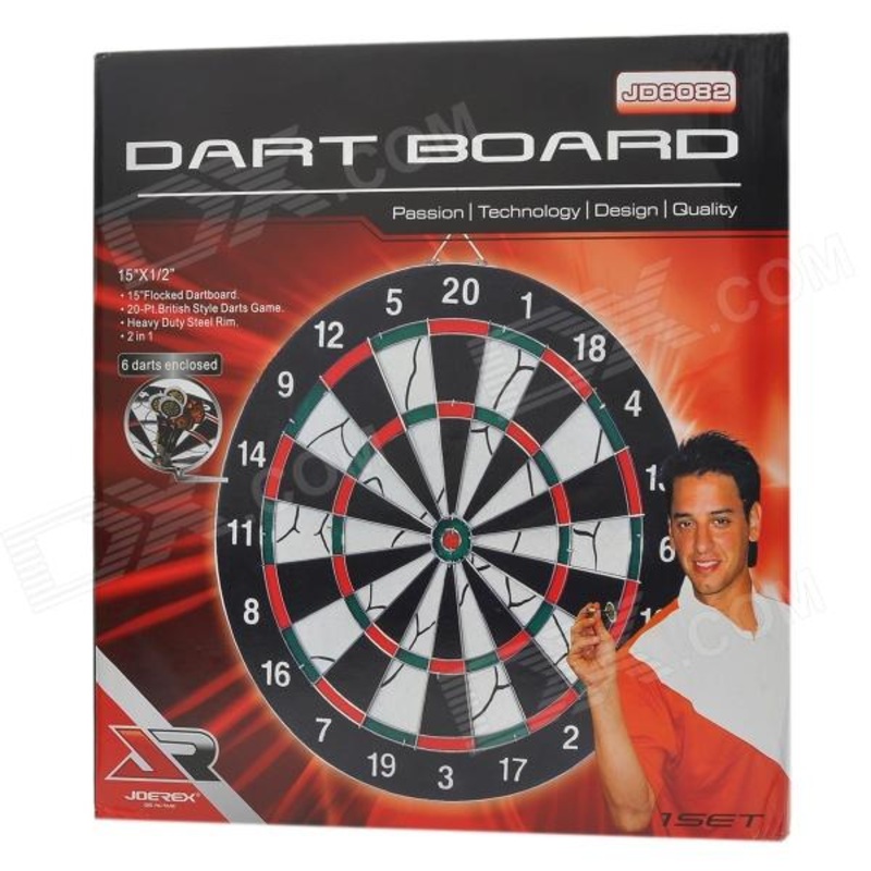 JOEREX FLOCKED DARTBOARD INCLUDING DARTS