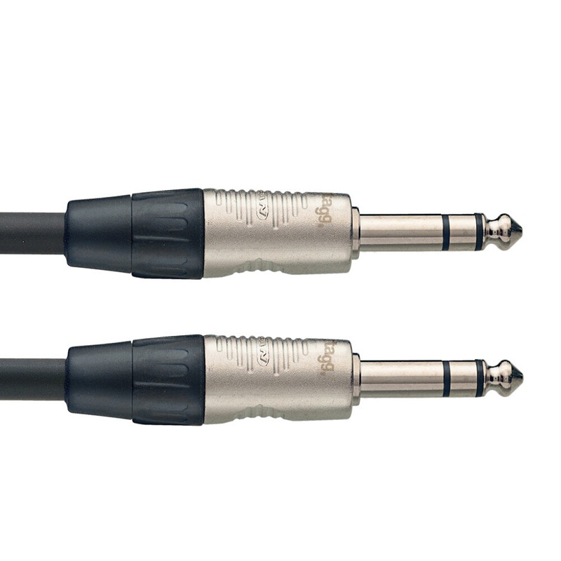Stagg stereo large jack to jack instrument cable – 6m