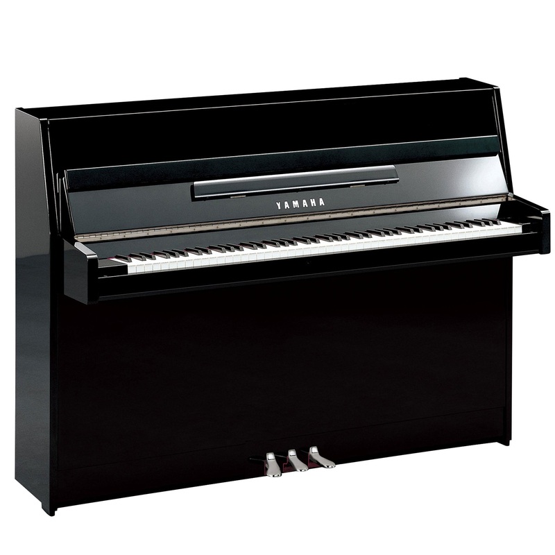 Yamaha b1 upright piano – Polished Ebony with Chrome Fittings