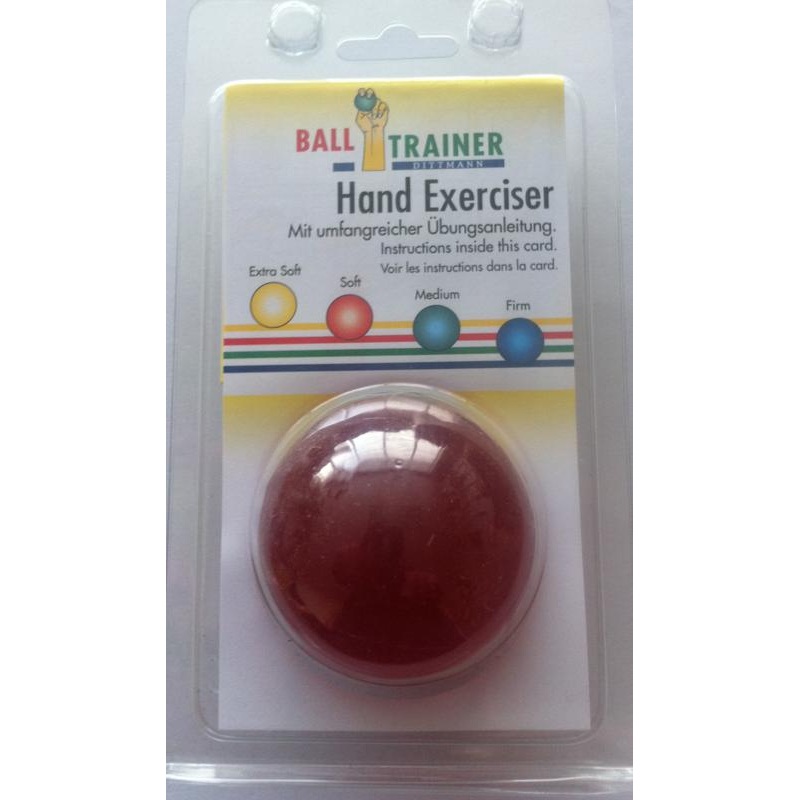BALL TRAINER HAND EXERCISER RED SOFT