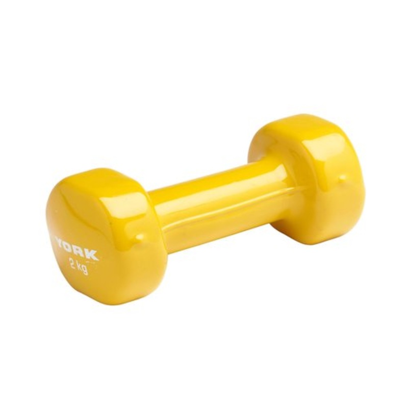 York 2kg Vinyl Dipped Dumbbell