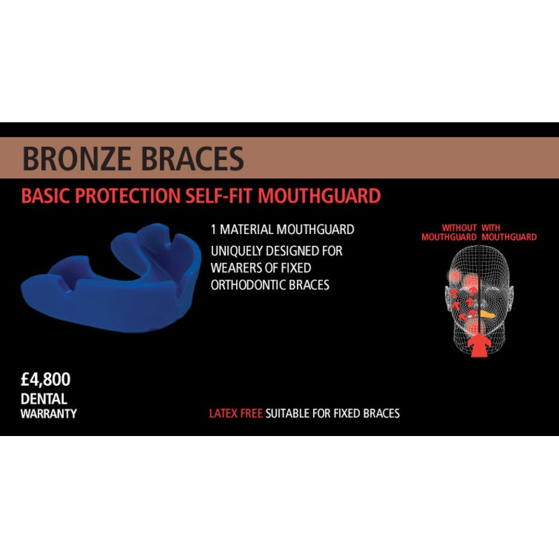 OPRO ADULT BRONZE BRACES MOUTHGUARD