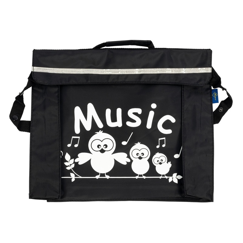 Primo music bag with ‘Music’ bird design – Black