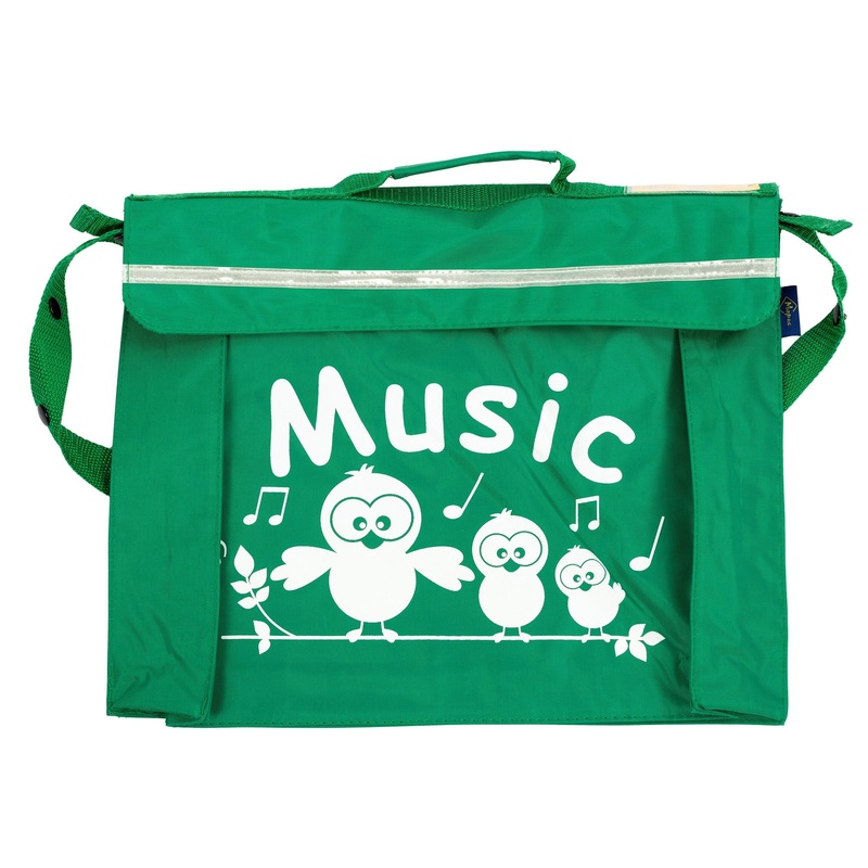 Primo music bag with ‘Music’ bird design – Light green