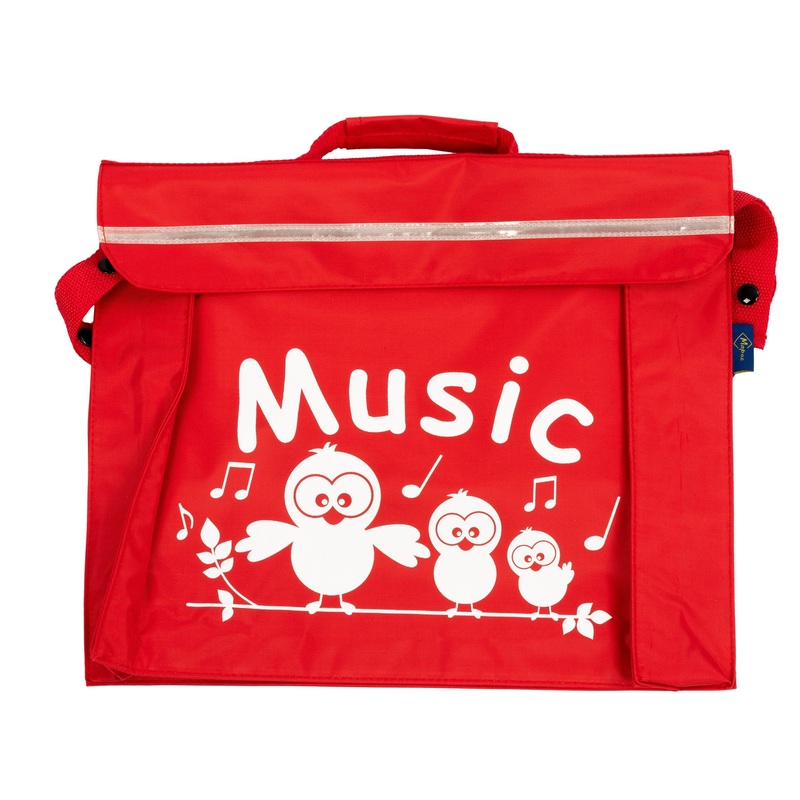 Primo music bag with ‘Music’ bird design – Red