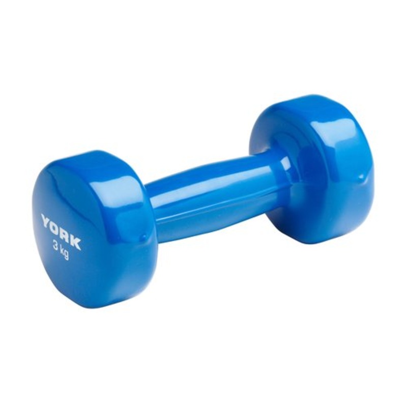 York 3kg Vinyl Dipped Dumbbell