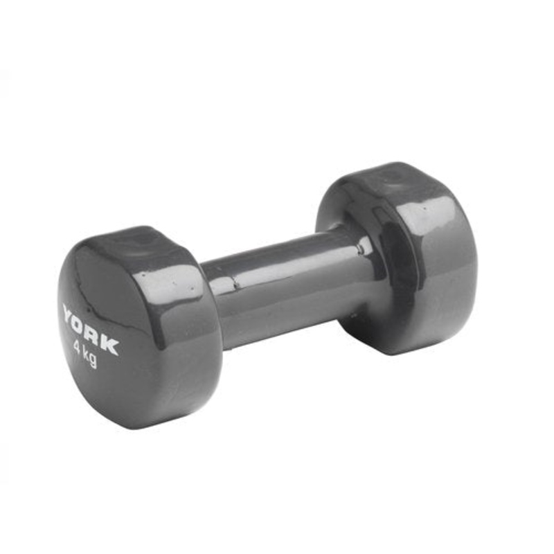 York 4kg Vinyl Dipped Dumbbell