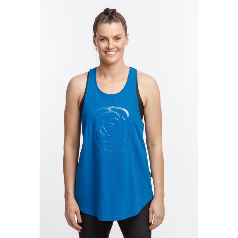 Rose Road Racerback Singlet – with Large Gloss Rose CL 2023
