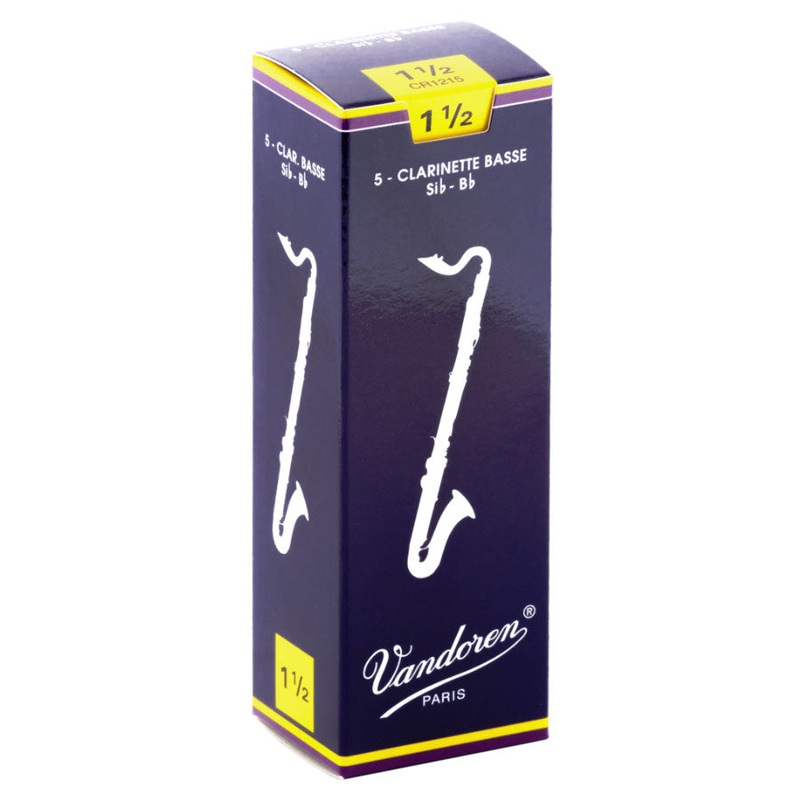 Vandoren Bb bass clarinet reeds box of 5 – 1.5