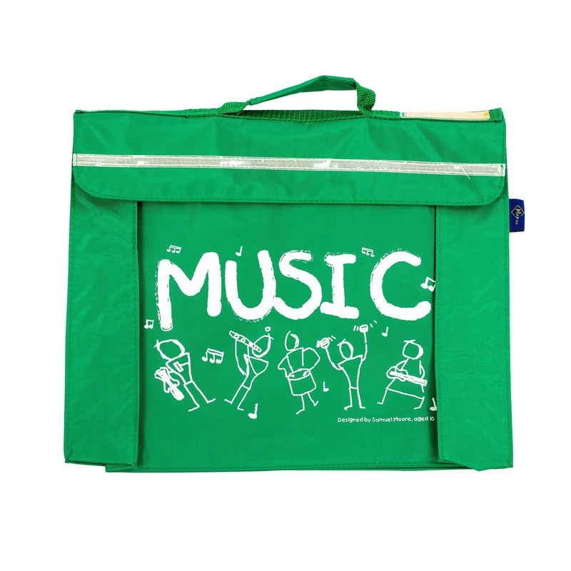 Primo music bag with Sam Moore ‘Music’ design – Light green