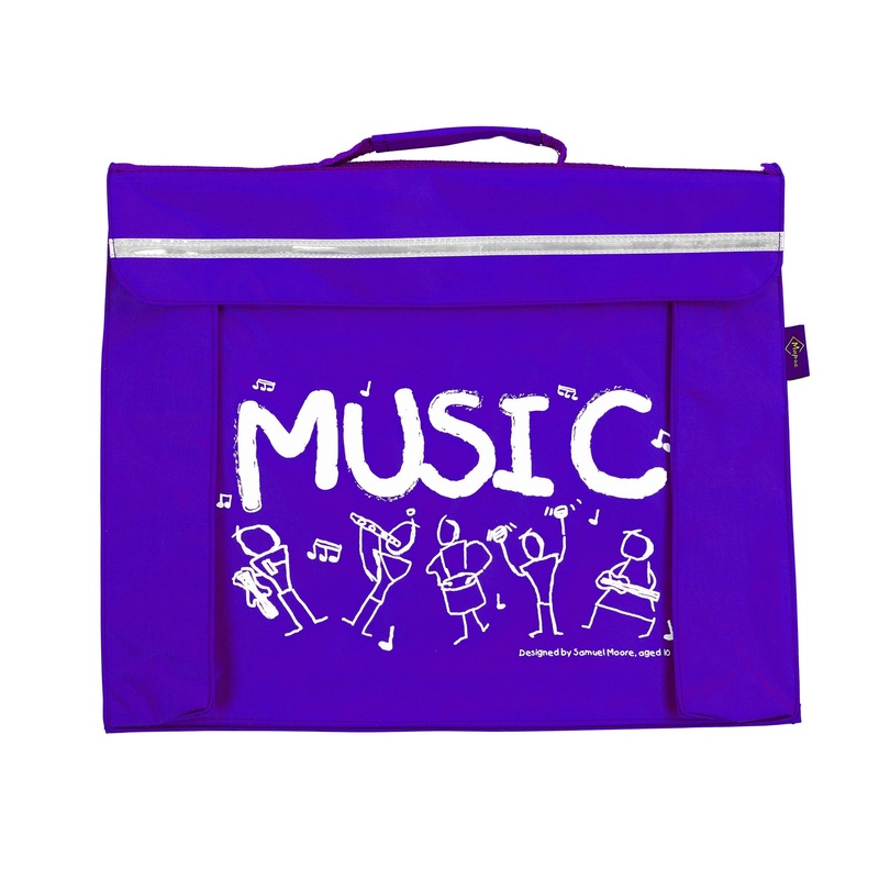 Primo music bag with Sam Moore ‘Music’ design – Purple