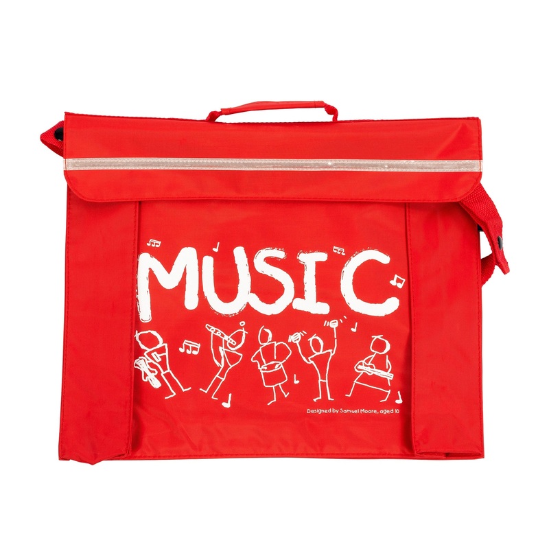 Primo music bag with Sam Moore ‘Music’ design – Red