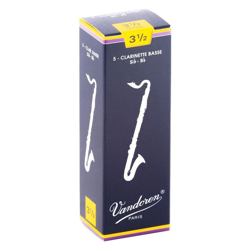Vandoren Bb bass clarinet reeds box of 5 – 3.5