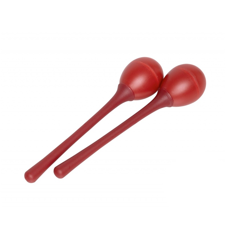 Stagg egg shakers pair with long handles – Red