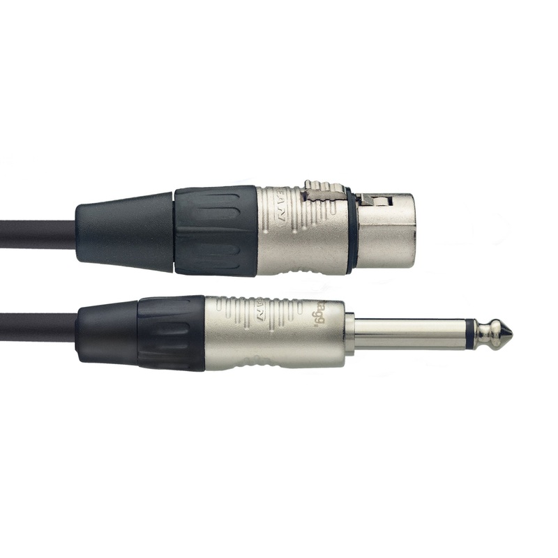 Stagg N-Series XLR to large jack microphone cable – 6m