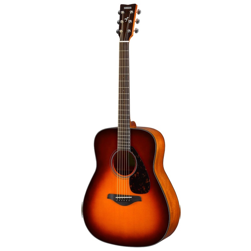 Yamaha FG820II 4/4 dreadnought acoustic guitar in gloss – Brown sunburst