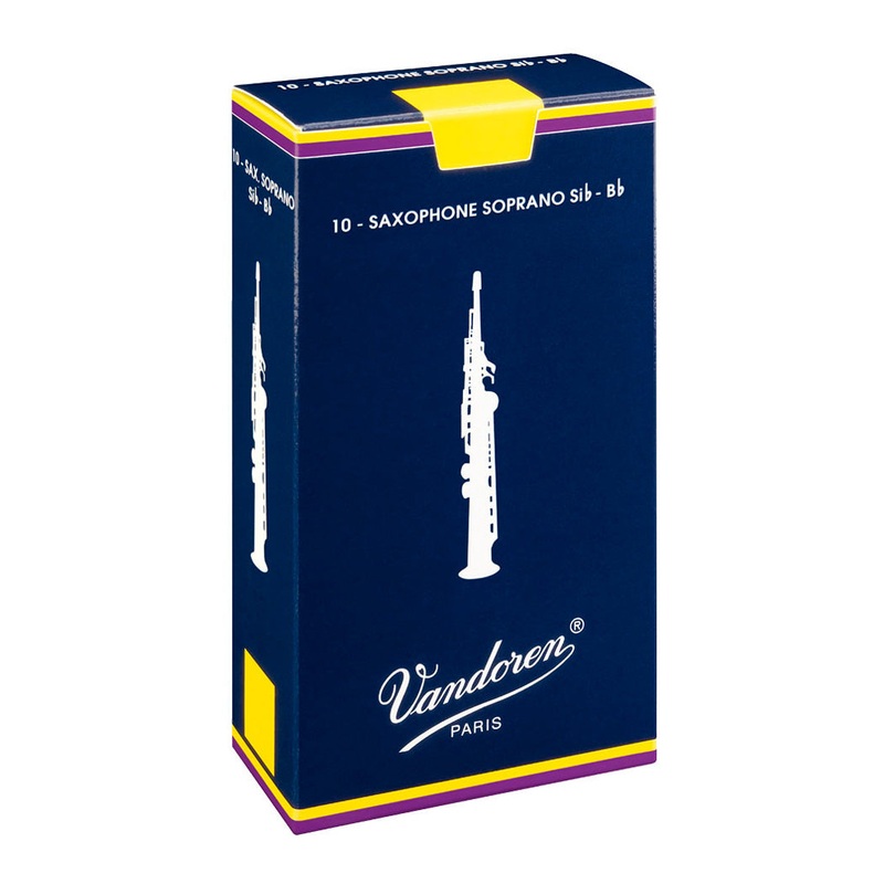 Vandoren Bb soprano saxophone reeds box of 10 – 2.5