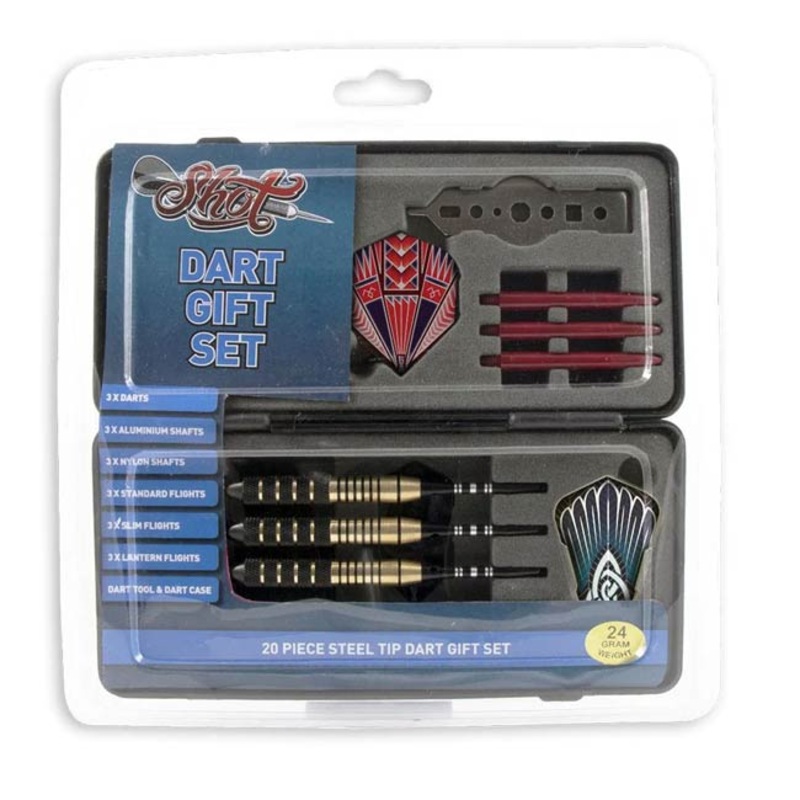 Shot Steel Tip Dart Gift Set|22|24